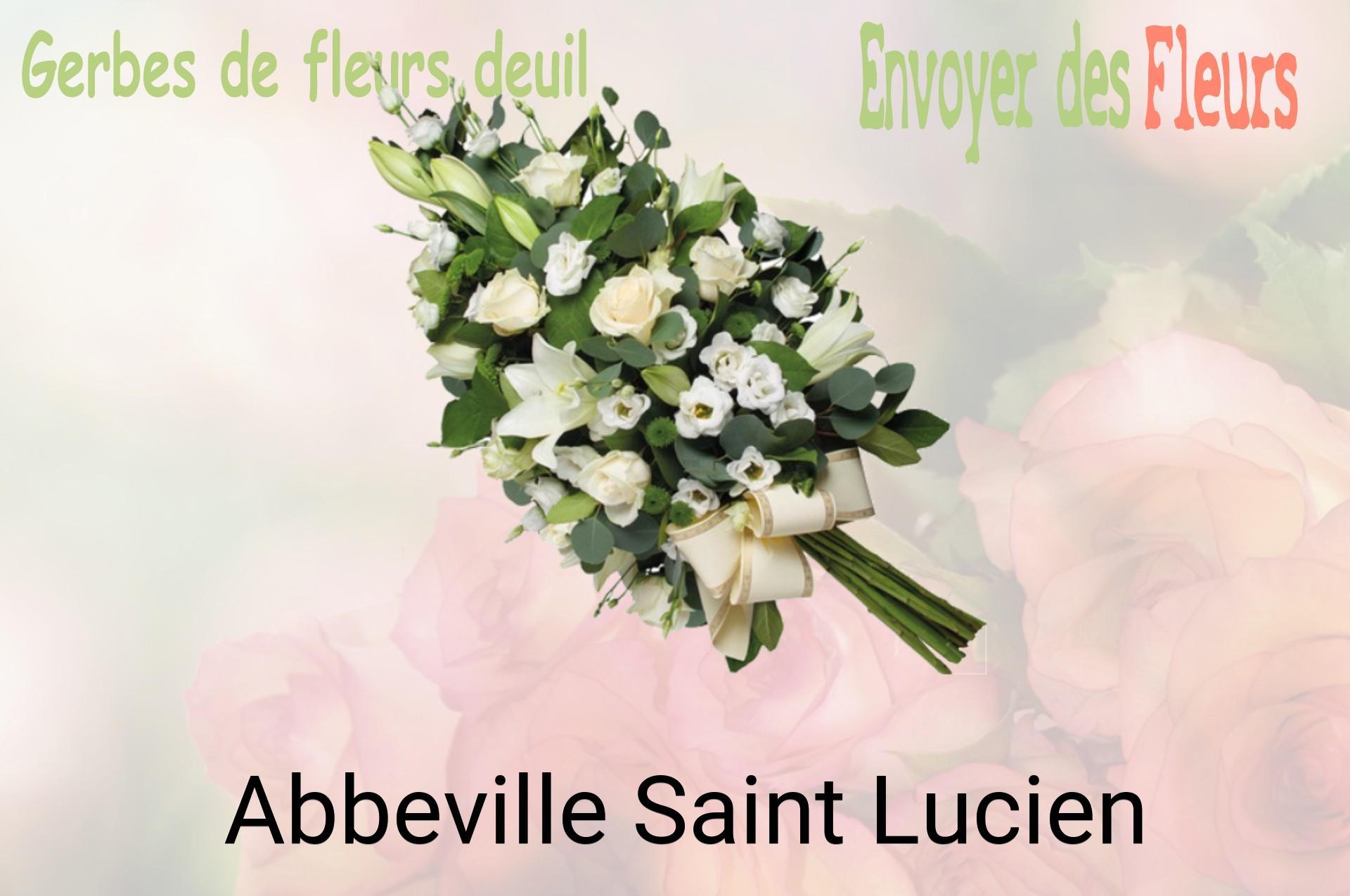 Gerbe de fleurs de deuil livrée à Abbeville-Saint-Lucien